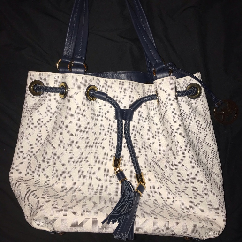 New blue and white Michael kors bag